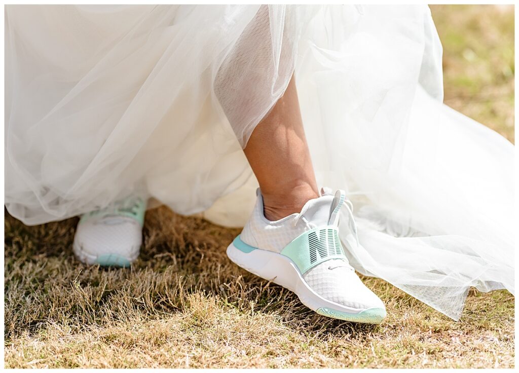 nike sneakers with wedding dress