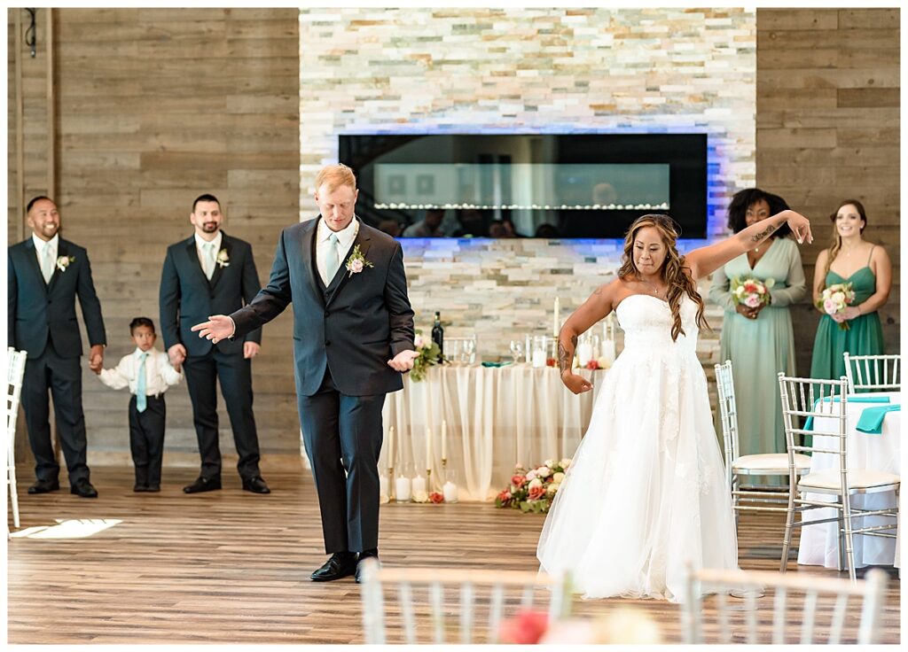 Haven on the banks Outer Banks wedding reception, reception introductions photography